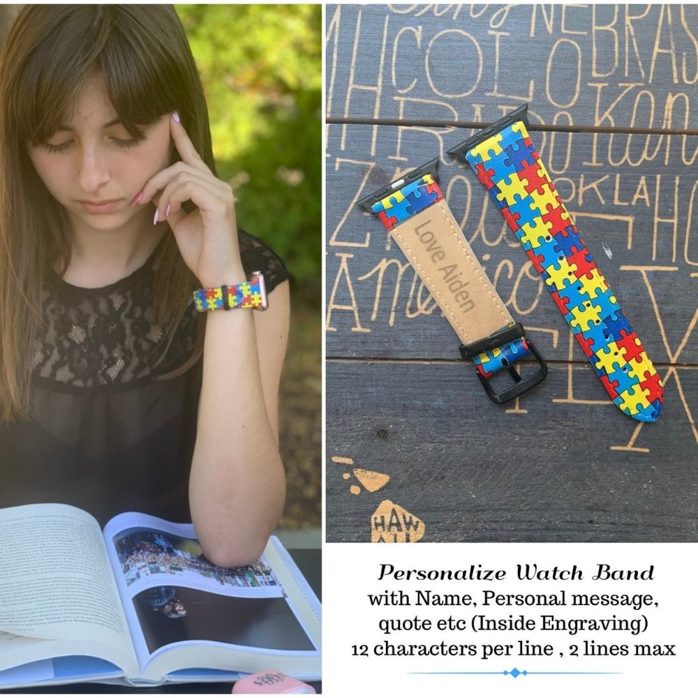 Autism Awareness Bracelet, Apple Watch Band, 42/44